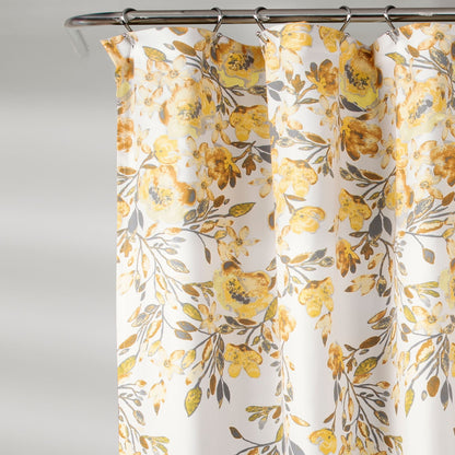 Porch & Den Elcaro Floral Pattern Shower Curtain