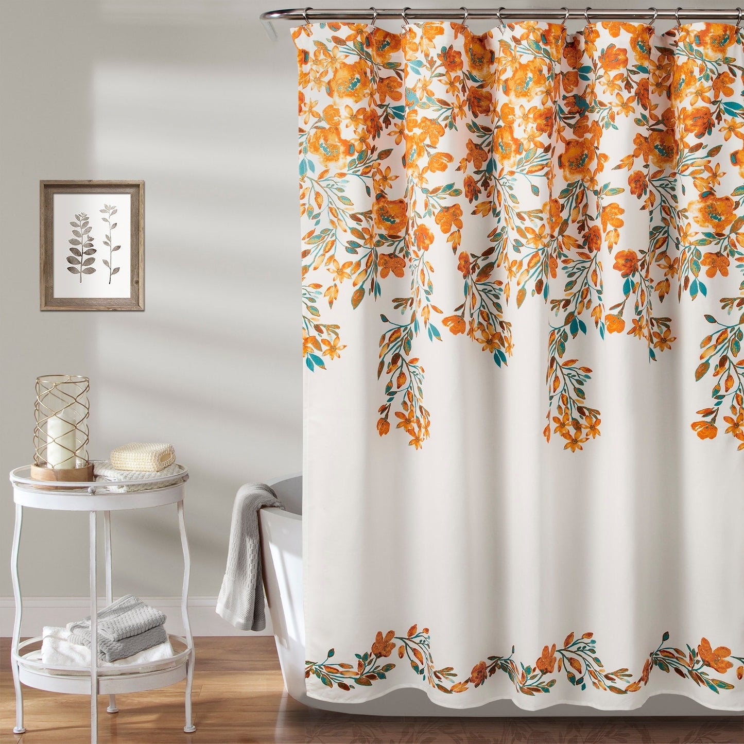 Porch & Den Elcaro Floral Pattern Shower Curtain