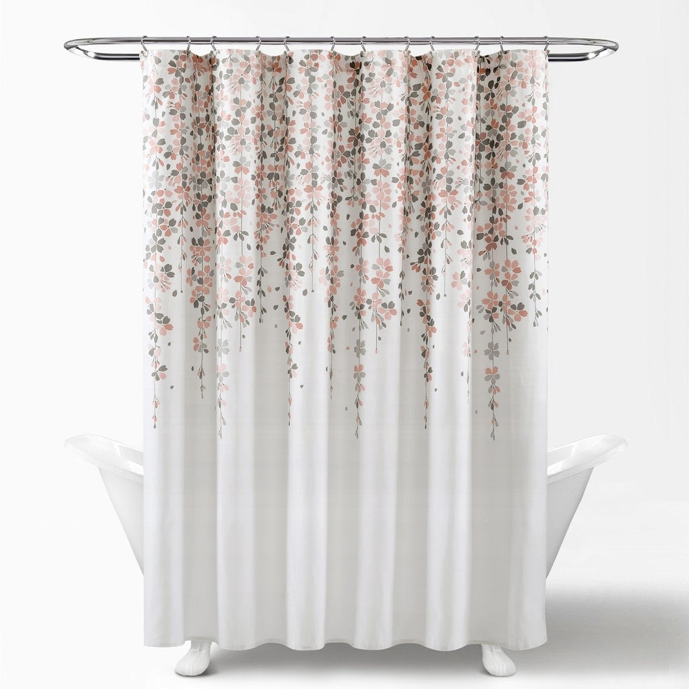 Lush Decor Weeping Flower Shower Curtain