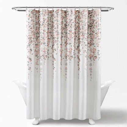 Lush Decor Weeping Flower Shower Curtain