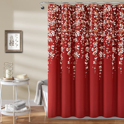 Lush Decor Weeping Flower Shower Curtain