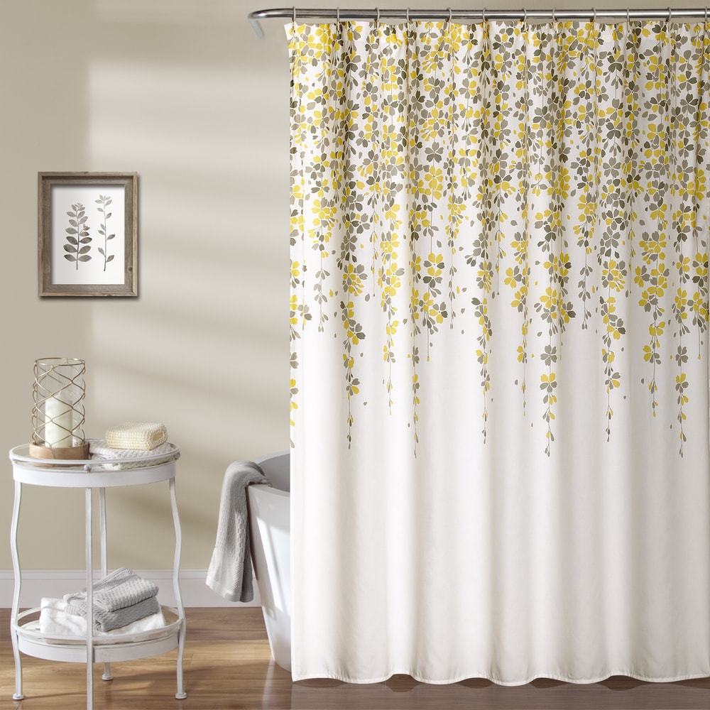 Lush Decor Weeping Flower Shower Curtain