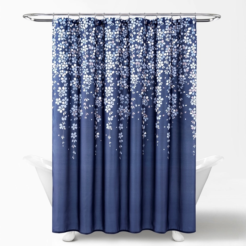 Lush Decor Weeping Flower Shower Curtain