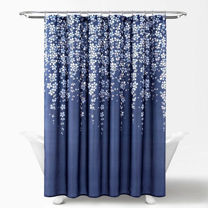 Lush Decor Weeping Flower Shower Curtain