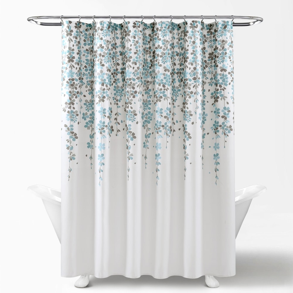 Lush Decor Weeping Flower Shower Curtain