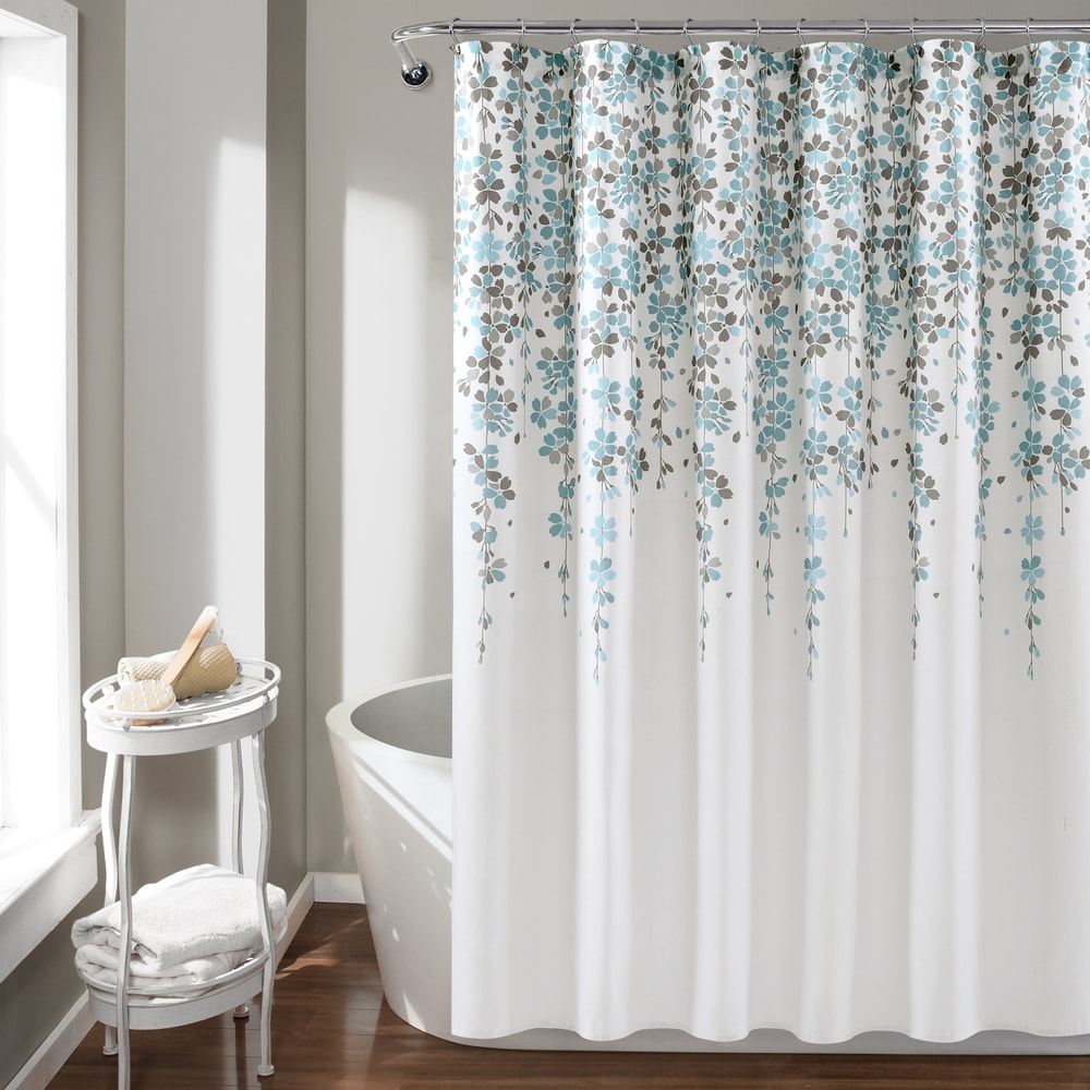 Lush Decor Weeping Flower Shower Curtain