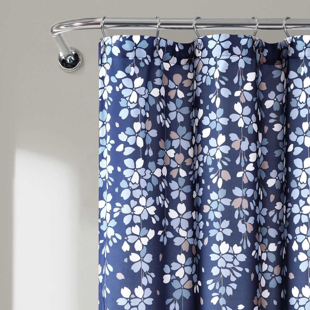 Lush Decor Weeping Flower Shower Curtain