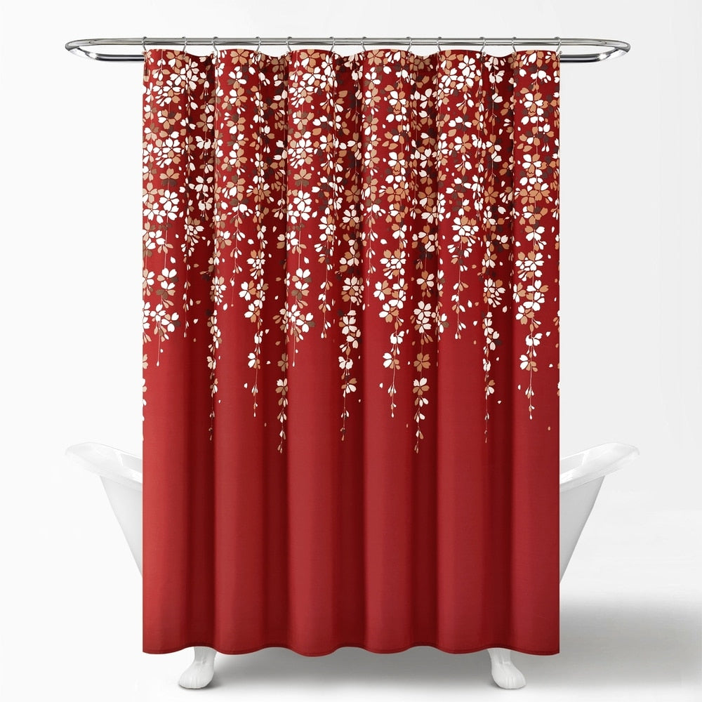 Lush Decor Weeping Flower Shower Curtain