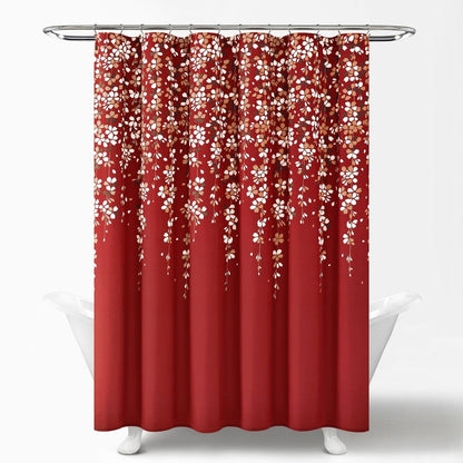 Lush Decor Weeping Flower Shower Curtain