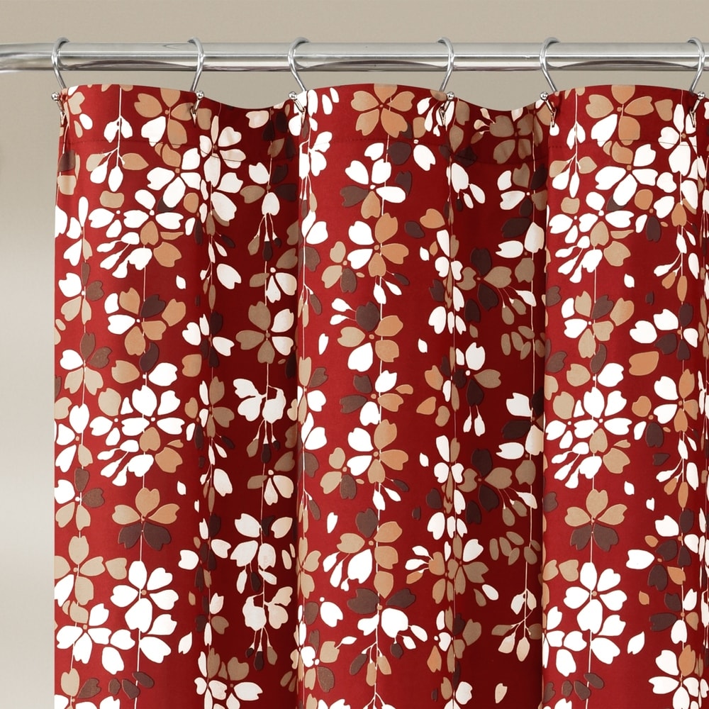 Lush Decor Weeping Flower Shower Curtain