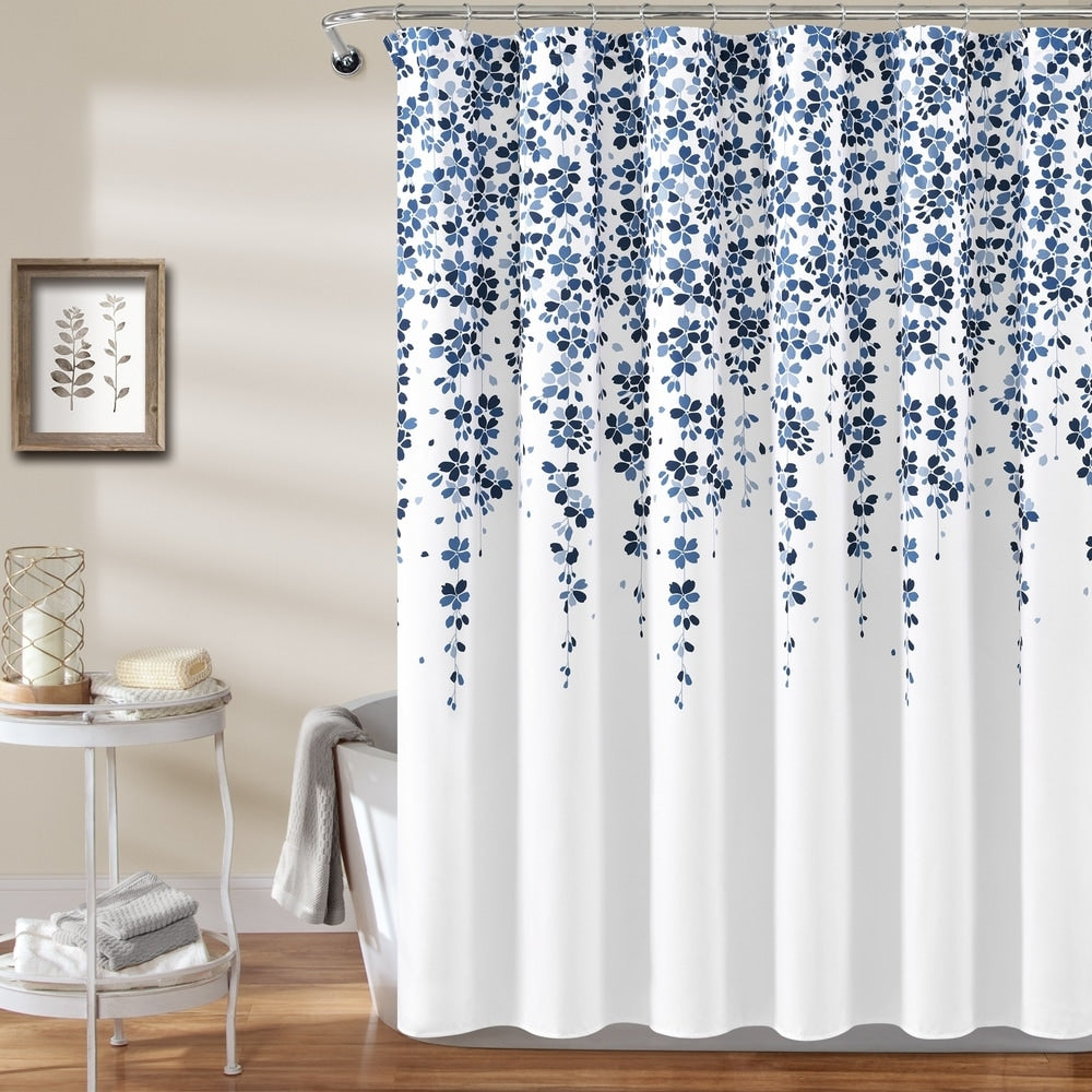 Lush Decor Weeping Flower Shower Curtain