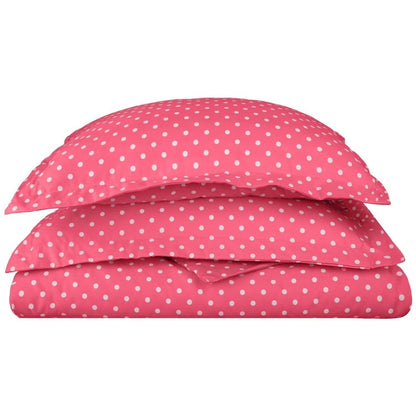 Superior Thread Count 600TC Polka Dot Cotton Blend Duvet Cover Set