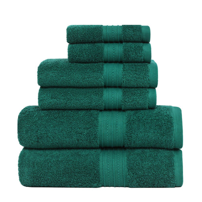 Luxurious Absorbent 650 GSM Combed Cotton 6-piece Towel Set