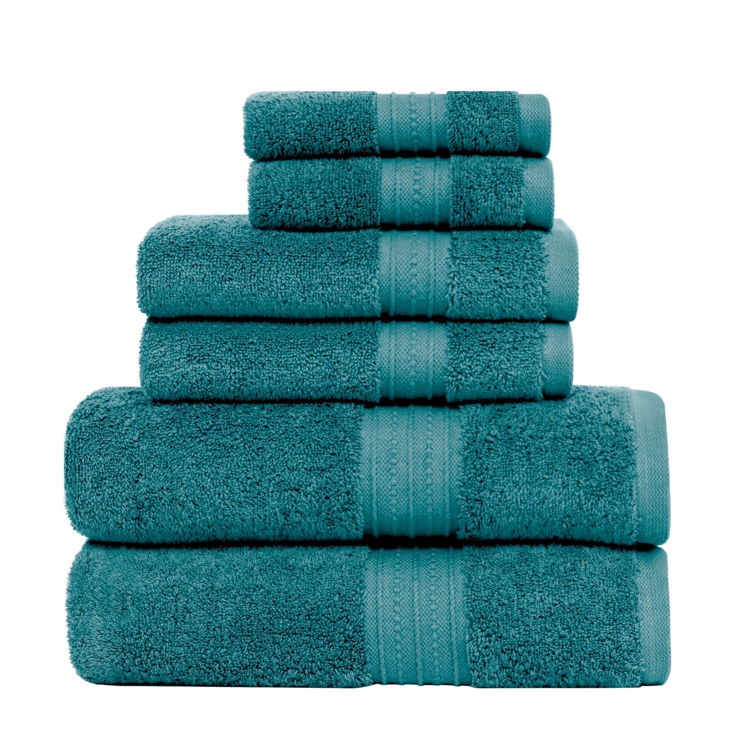 Luxurious Absorbent 650 GSM Combed Cotton 6-piece Towel Set