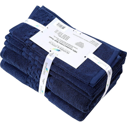 Luxurious Absorbent 650 GSM Combed Cotton 6-piece Towel Set