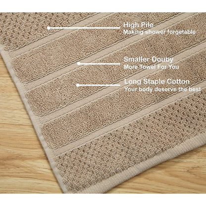 Luxurious Absorbent 650 GSM Combed Cotton 6-piece Towel Set