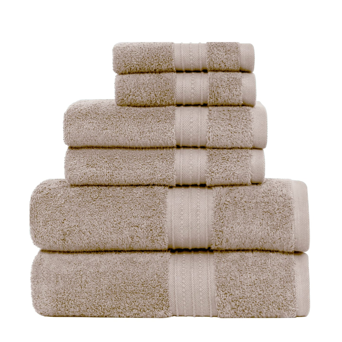 Luxurious Absorbent 650 GSM Combed Cotton 6-piece Towel Set