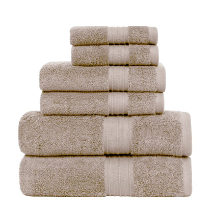 Luxurious Absorbent 650 GSM Combed Cotton 6-piece Towel Set