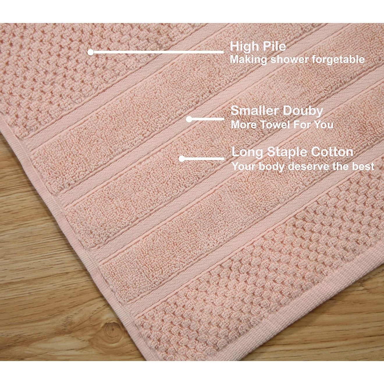 Luxurious Absorbent 650 GSM Combed Cotton 6-piece Towel Set