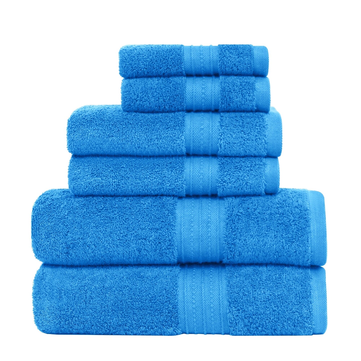 Luxurious Absorbent 650 GSM Combed Cotton 6-piece Towel Set