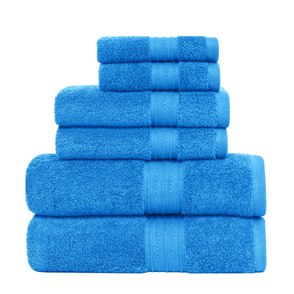 Luxurious Absorbent 650 GSM Combed Cotton 6-piece Towel Set