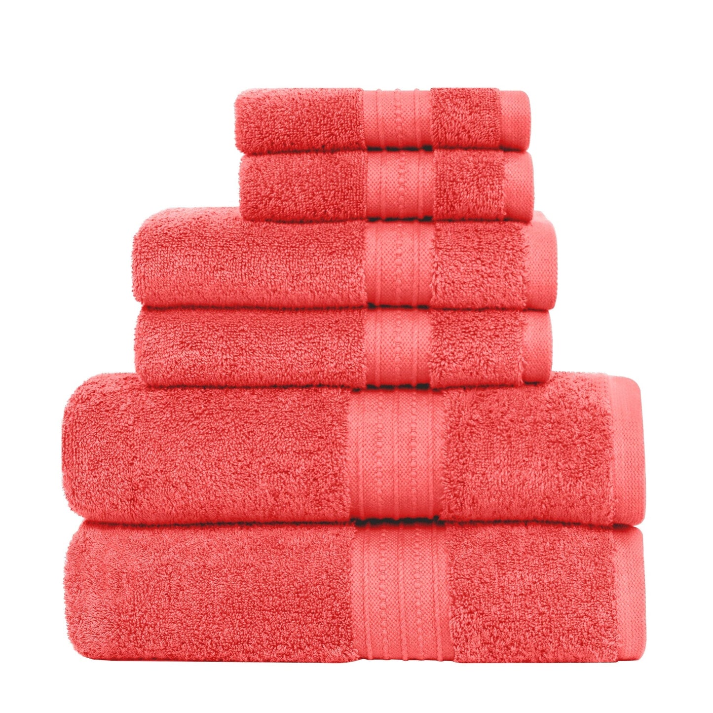 Luxurious Absorbent 650 GSM Combed Cotton 6-piece Towel Set