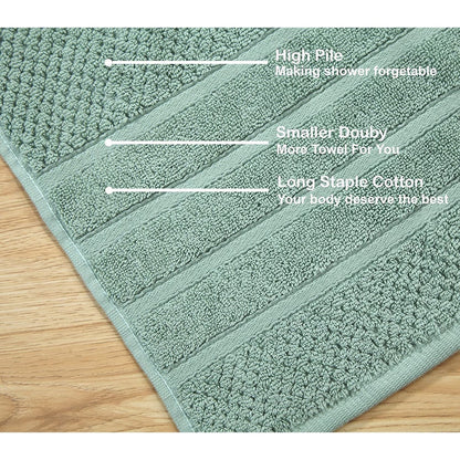 Luxurious Absorbent 650 GSM Combed Cotton 6-piece Towel Set