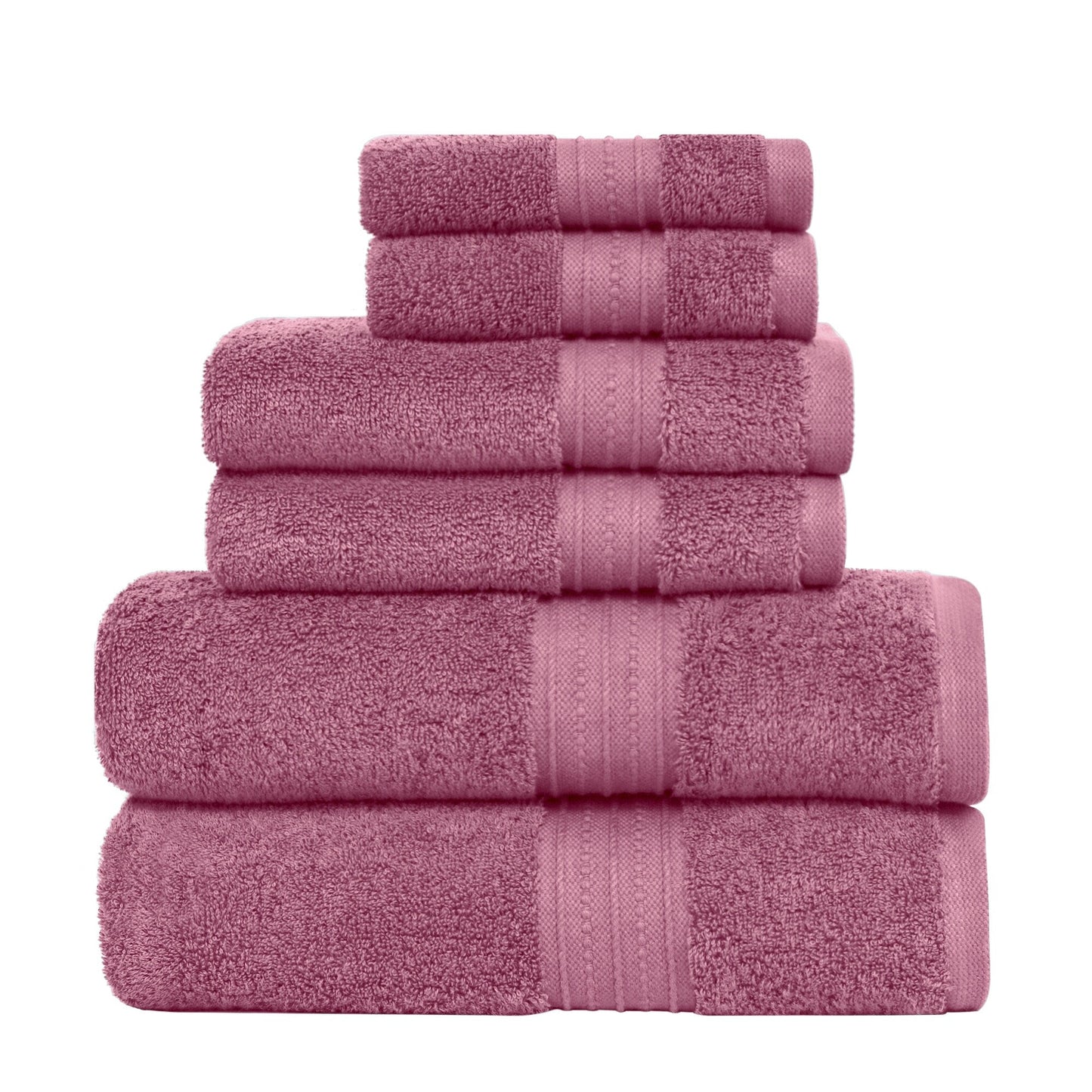 Luxurious Absorbent 650 GSM Combed Cotton 6-piece Towel Set