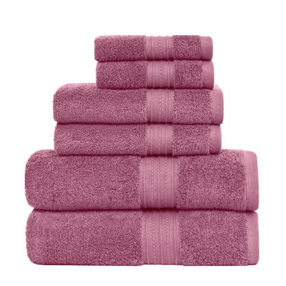 Luxurious Absorbent 650 GSM Combed Cotton 6-piece Towel Set