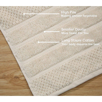 Luxurious Absorbent 650 GSM Combed Cotton 6-piece Towel Set