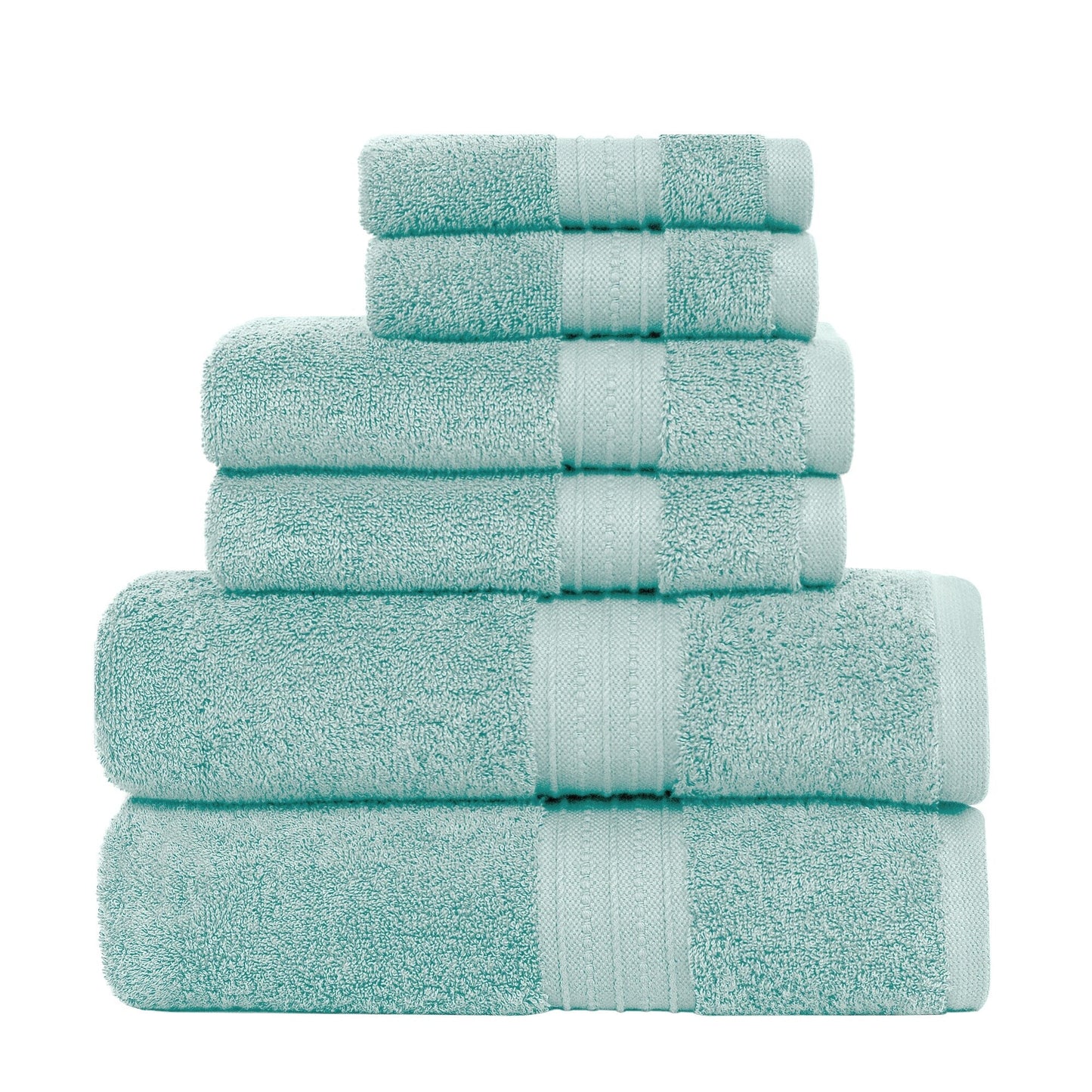 Luxurious Absorbent 650 GSM Combed Cotton 6-piece Towel Set