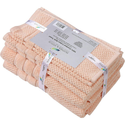 Luxurious Absorbent 650 GSM Combed Cotton 6-piece Towel Set