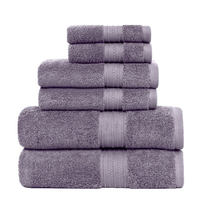Luxurious Absorbent 650 GSM Combed Cotton 6-piece Towel Set