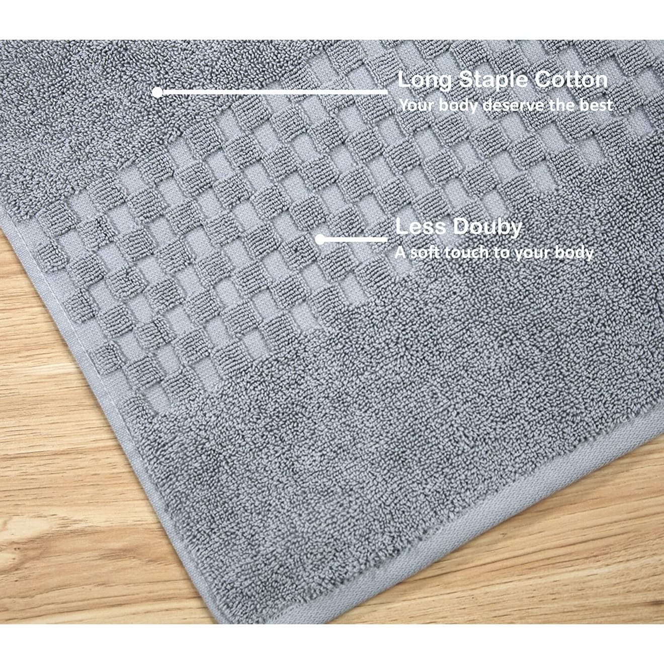 Luxurious Absorbent 650 GSM Combed Cotton 6-piece Towel Set