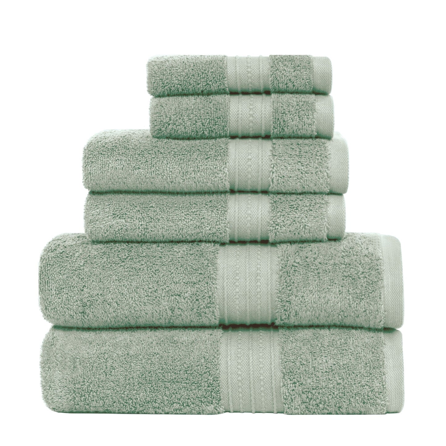 Luxurious Absorbent 650 GSM Combed Cotton 6-piece Towel Set