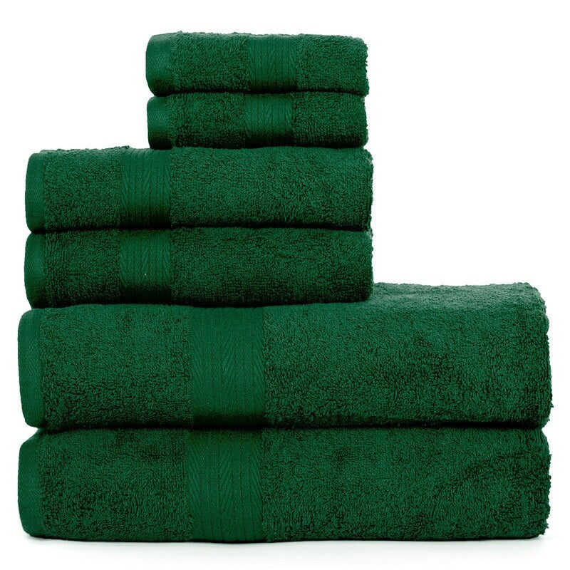 Luxurious Cotton 6- Piece Towel Set 600 GSM Bathroom Towel Set by Ample Decor
