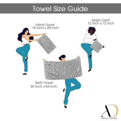 Luxurious Cotton 6- Piece Towel Set 600 GSM Bathroom Towel Set by Ample Decor