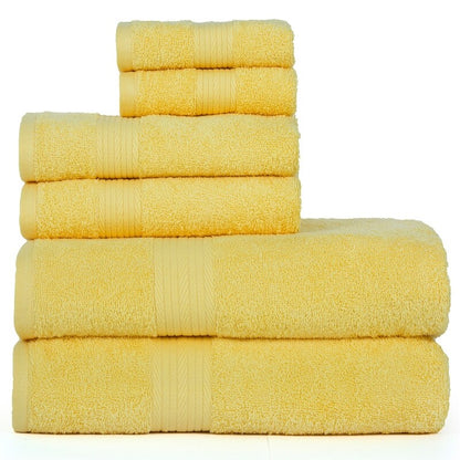 Luxurious Cotton 6- Piece Towel Set 600 GSM Bathroom Towel Set by Ample Decor