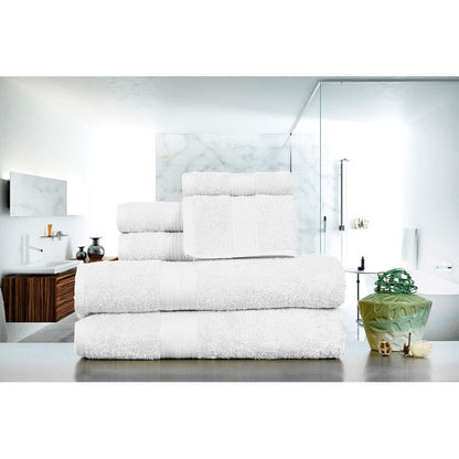 Luxurious Cotton 6- Piece Towel Set 600 GSM Bathroom Towel Set by Ample Decor