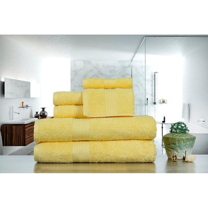 Luxurious Cotton 6- Piece Towel Set 600 GSM Bathroom Towel Set by Ample Decor