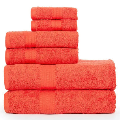 Luxurious Cotton 6- Piece Towel Set 600 GSM Bathroom Towel Set by Ample Decor