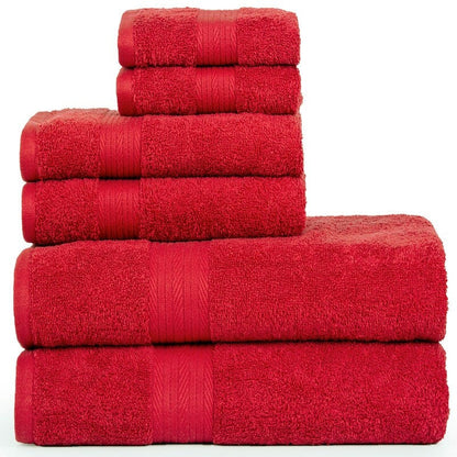 Luxurious Cotton 6- Piece Towel Set 600 GSM Bathroom Towel Set by Ample Decor