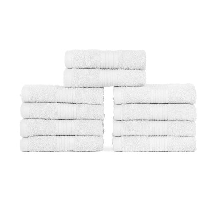 Luxurious Cotton 600GSM Soft Wash Cloths 12X12 Inch by Ample Decor - 10 Pcs