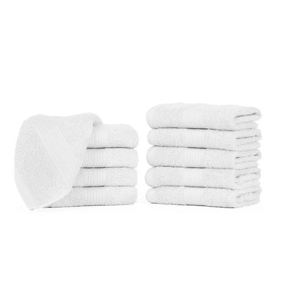 Luxurious Cotton 600GSM Soft Wash Cloths 12X12 Inch by Ample Decor - 10 Pcs