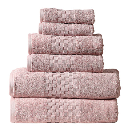 Luxurious Absorbent 650 GSM Combed Cotton 6-piece Towel Set
