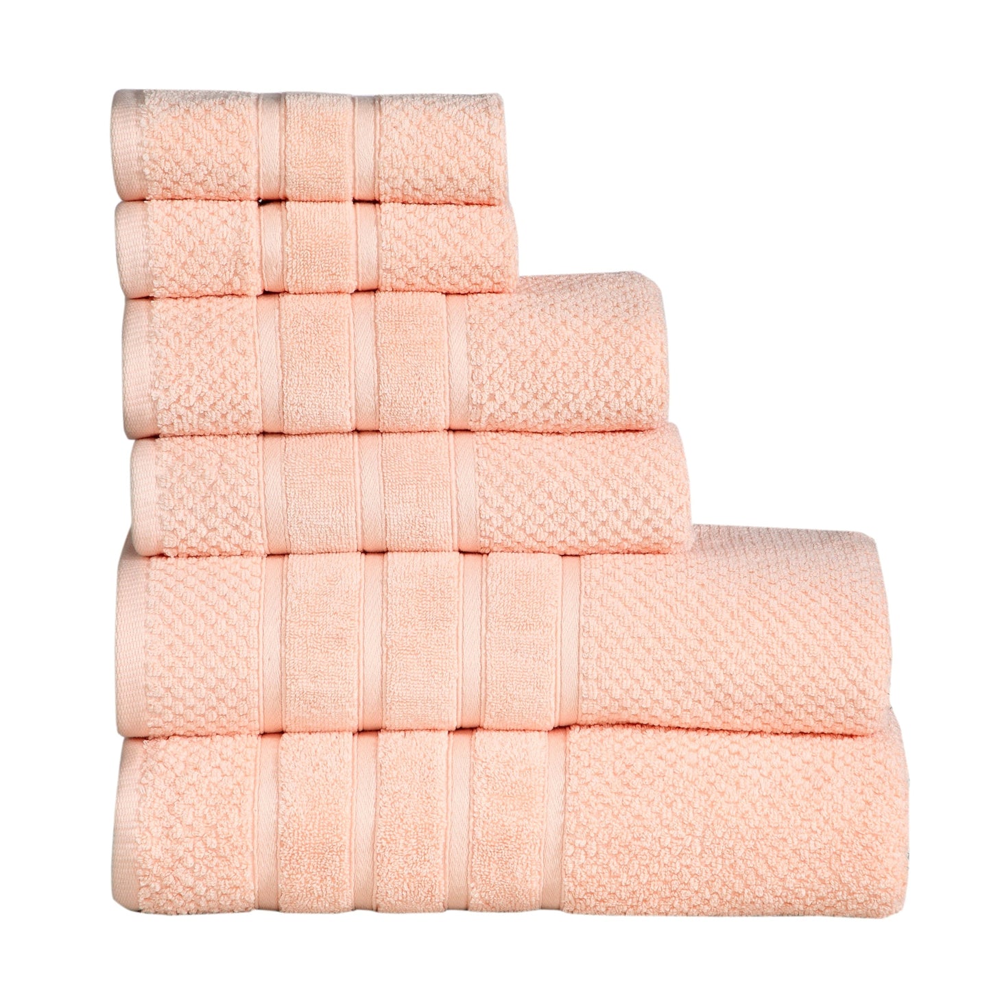 Luxurious Absorbent 650 GSM Combed Cotton 6-piece Towel Set