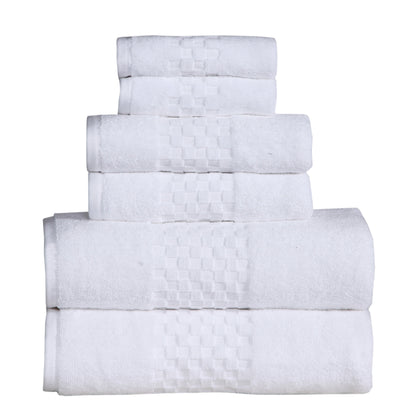 Luxurious Absorbent 650 GSM Combed Cotton 6-piece Towel Set