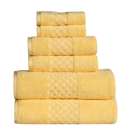 Luxurious Absorbent 650 GSM Combed Cotton 6-piece Towel Set