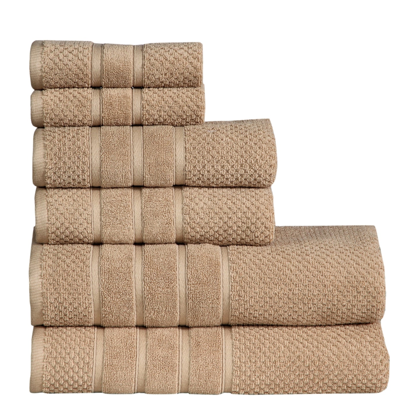 Luxurious Absorbent 650 GSM Combed Cotton 6-piece Towel Set
