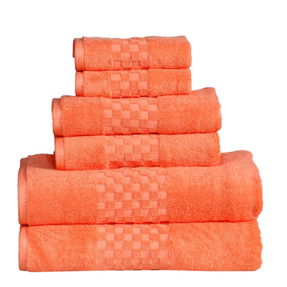 Luxurious Absorbent 650 GSM Combed Cotton 6-piece Towel Set